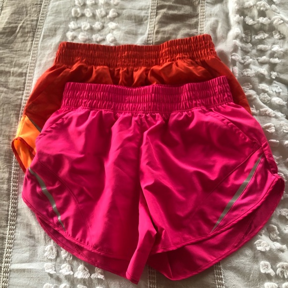 Athletic shorts (2 pair) orange and hot pink - Picture 1 of 1